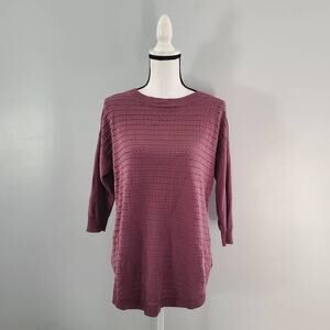 Soho New York & Company Jeans Lightweight Purple Knit Sweater Size S